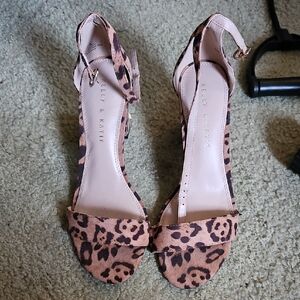 Leopars Heel Sandal SZ 7.5